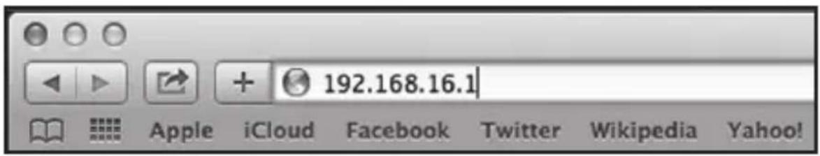 192.168.16.1 Apple iCloud Facebook Twitter Wikipedia Yahoo!
