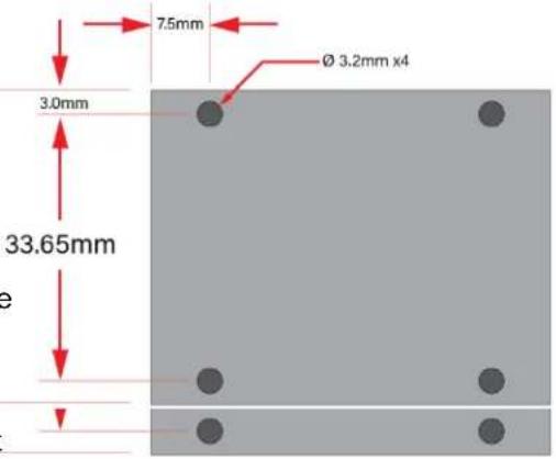 7.5mm Ø 3.2mm x4 3.0mm 33.65mm e
