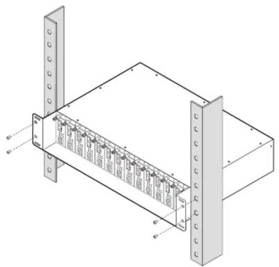 TP-LINK TL-FC1420 - Step 3: Mount the Chassis on the Rack - 1
