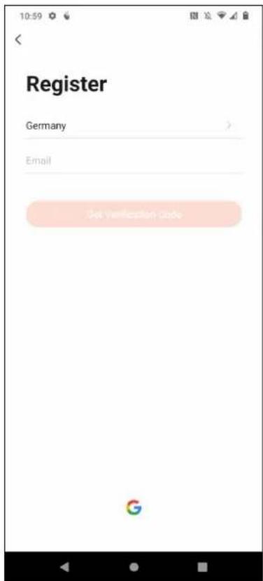 Register Germany Email Get Verification Code