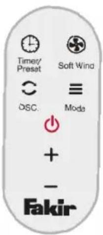 Timer/ Preset Soft Wind OSC. ≡ Mode + - Fakir