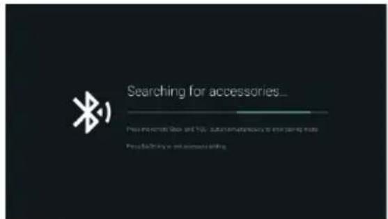 Searching for accessories... Press remote Black and SSL, automatic authentication to enter matching mode Press all rights on all accesses sharing