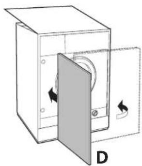 BLAUPUNKT 5WT6X00GB - Mounting the wooden panel onto the door and inserting the machine into cabinets: - 4