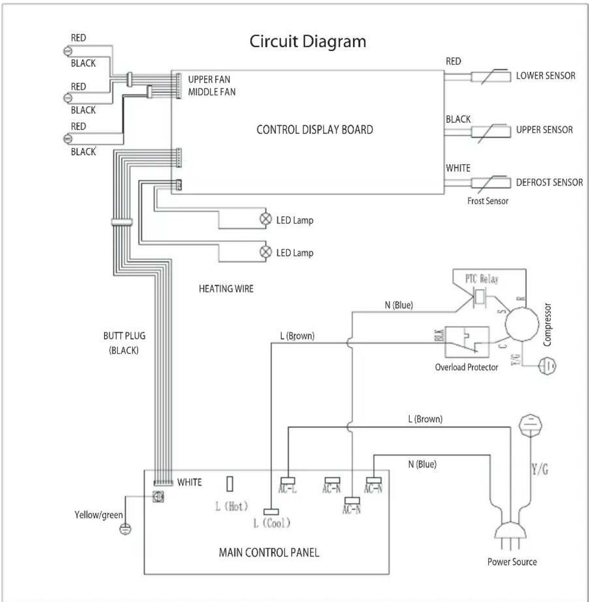 Guzzanti GZ 52DD - Dual Temperature Circuit diagram - 1