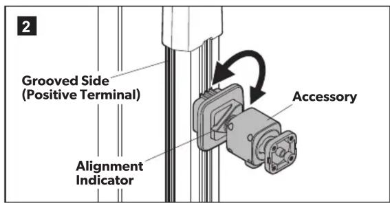 Grooved Side (Positive Terminal) Alignment Indicator Accessory