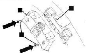 Diagram showing vehicle engine components with directional arrows indicating assembly or movement