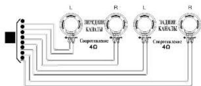 L R DEKKAOK KAHJN Соротивник 4Ω L TAIOVE KAHAJIK Соротивник 4Ω R