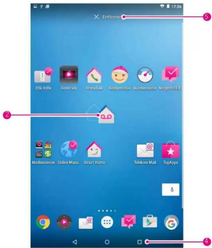 Entfernet DSL Hilfe Entertan HomeTalk Kindermodos Kundicenter MagentaSER Mediencenter Online Mana... Smart Home Telekomi Mail TopApps