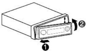 Diagram of a file folder with labeled parts and directional arrows indicating movement or orientation.
