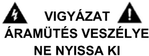 VIGYÁZAT ÁRAMÜTÉS VESZÉLYE NE NYISSA KI