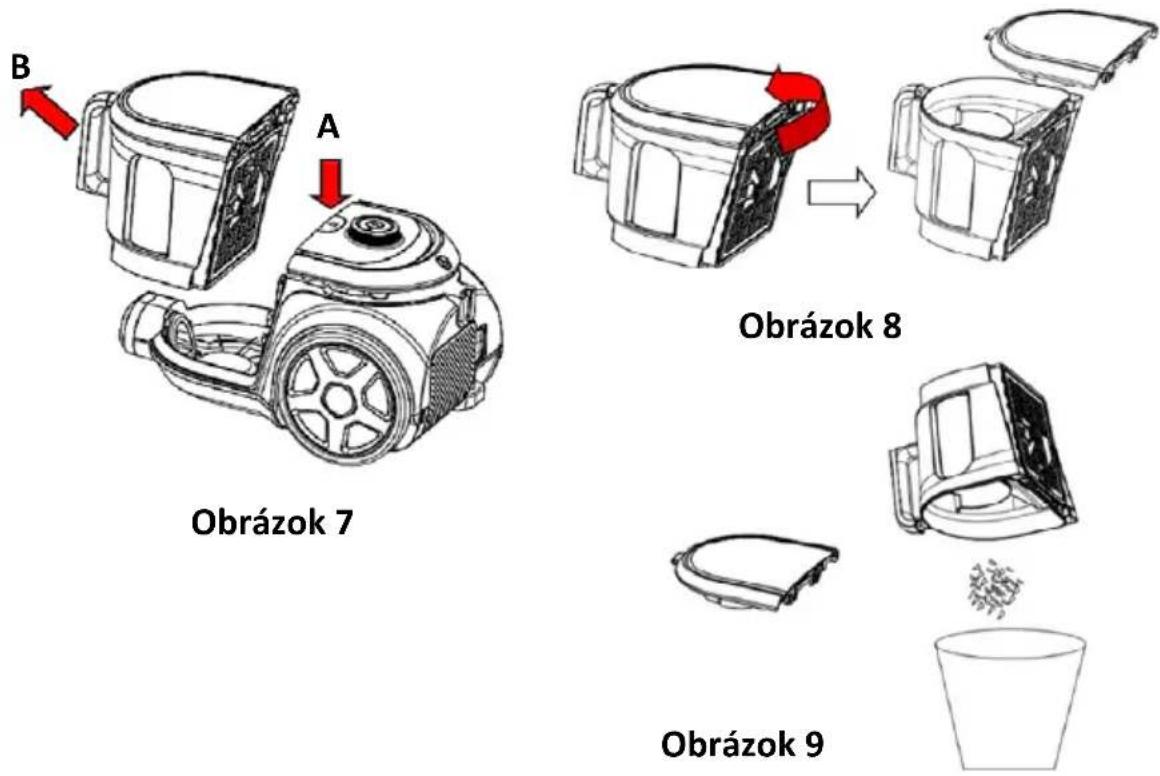 Vivax VC-702 Zeo - Kroky na čistenie nádoby a súčastí: - 1