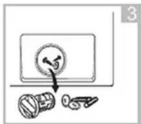 Diagram showing a circular component being inserted into a tool, with a magnified view of the tool's tip and base.