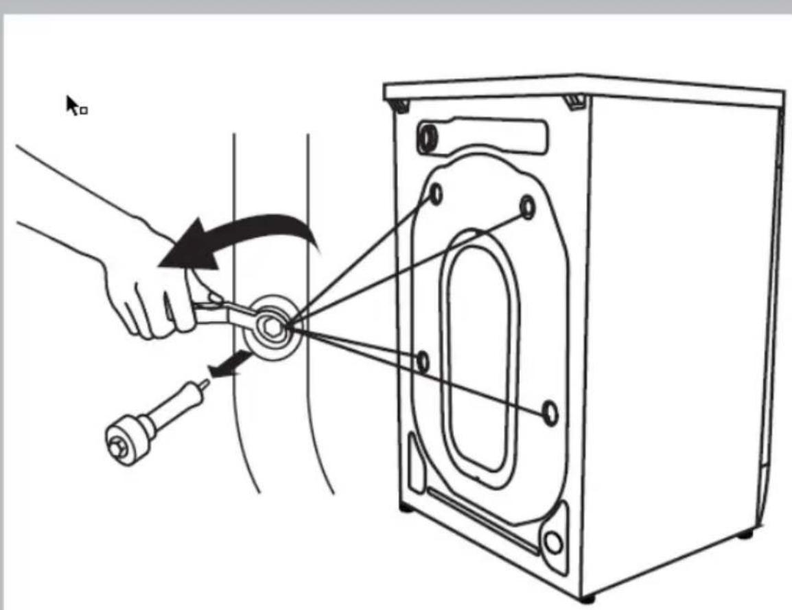 Diagram illustrating a hand operating a device with a tool, showing the process of adjustment or disassembly.