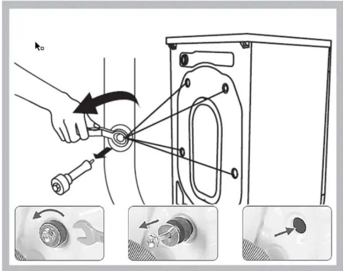 Technical diagram illustrating the step-by-step assembly of a mechanical component, with labeled parts and directional arrows indicating motion.