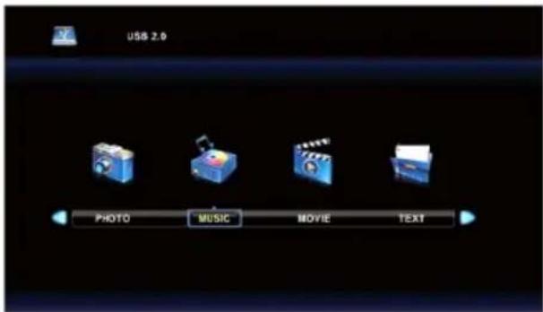 USB 2.0 PHOTO MUSIC MOVE TEXT