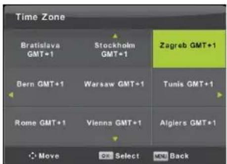 Time Zone Bratislava GMT+1 Stockholm GMT+1 Zagreb GMT+1 Bern GMT+1 Warsaw GMT+1 Tunis GMT+1 Rome GMT+1 Vienna GMT+1 Algiers GMT+1 Move OK Select NEW Back