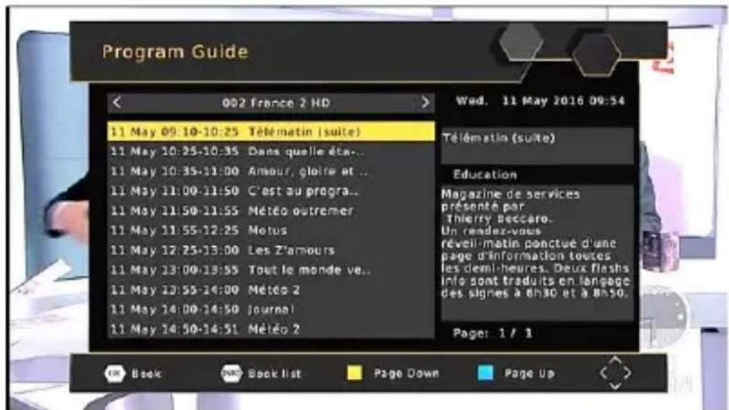 Vivax DVB-T2 180H - EPG (Electronic Programming Guide) - 1