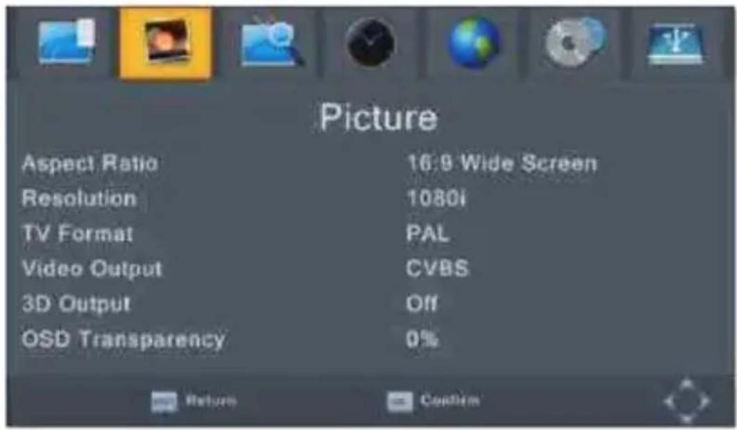 Vivax DVB-T2 154 - Picture - Rregullimi i Pamjes - 1