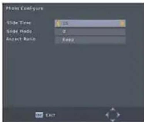 Phoin Configure Slide Tone Slide Mode Aspect Ratio OK EXIT