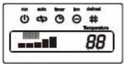 run auto timer lon defrost Temperature 88