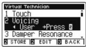 KAWAI CA58 - User Voicing Typ auswählen - 1