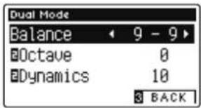 Dual Mode Balance 9 - 9 Octave 0 Dynamics 10 3 BACK