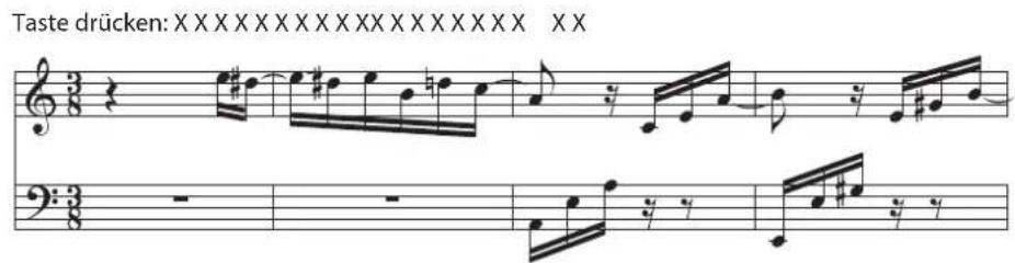 Taste drücken: XXXXXXXXXXXXXXXXX XX