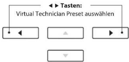 Tasten: Virtual Technician Preset auswählen