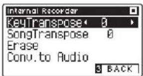KAWAI CA58 - ■ Internal Recorder Menü auswählen - 1