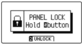 PANEL LOCK Hold Button 2 UNLOCK