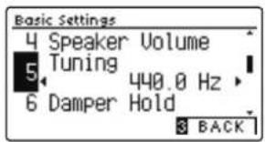 KAWAI CN39 - Tuning Einstellung auswählen - 1
