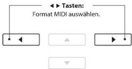 Tasten: Format MIDI auswählen.