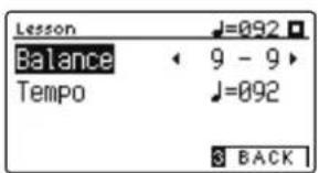 Lesson Balance Tempo J=092 ← 9 - 9 J=092 3 BACK