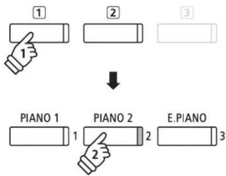 KAWAI CN39 - Registrierungsspeicherplatz auswählen - 2