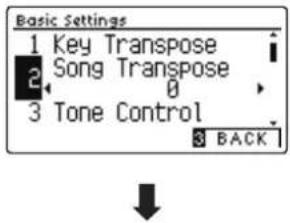 KAWAI CN39 - Song Transpose Einstellung verändern - 1