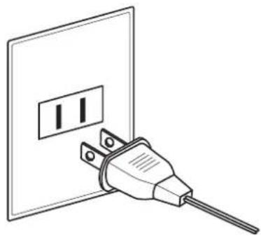 KAWAI CN39 - Anschließen des Netzkabels an eine Wandsteckdose - 1