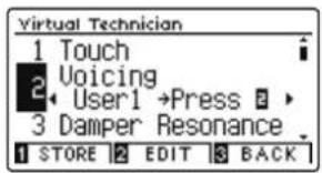 KAWAI CN39 - User Voicing Typ auswählen - 1