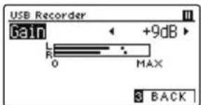 USB Recorder Gain L R O MAX +9dB 3 BACK