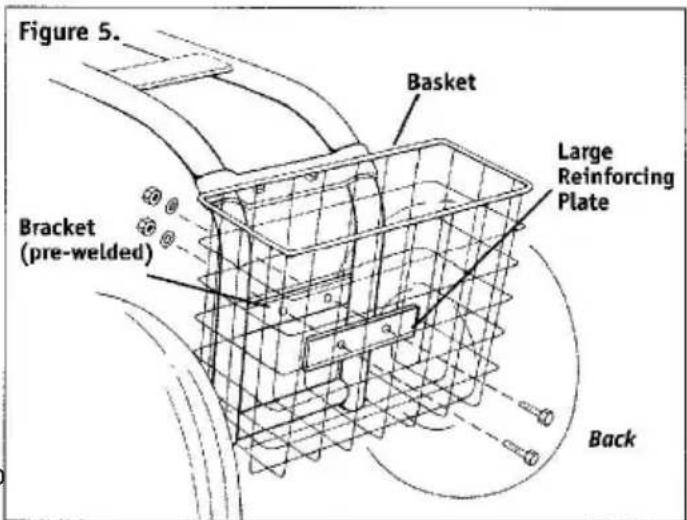Figure 5. Basket Bracket (pre-welded) Large Reinforcing Plate Back