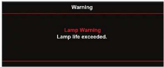Warning Lamp Warning Lamp life exceeded.