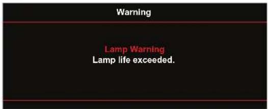 Warning Lamp Warning Lamp life exceeded.