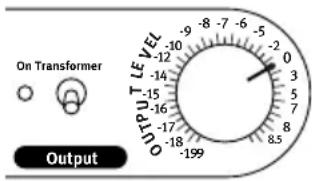 On Transformer OUTPUT LE VEL -9 -8 -7 -6 -5 -4 -3 -2 0 -10 -12 -14 -15 -16 -17 -18 -199 Output