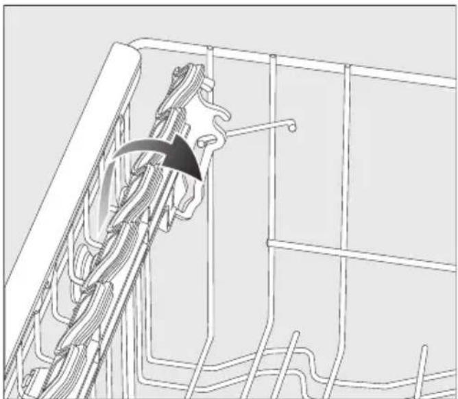 MIELE G 7596 SCVi AutoDos - Loading the FlexCare cup rack - 1