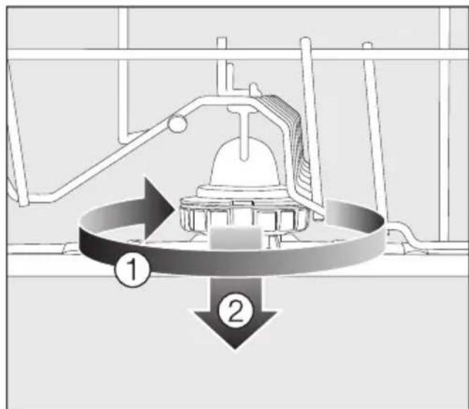 MIELE G 7596 SCVi AutoDos - Removing the cutlery tray (if present) - 3