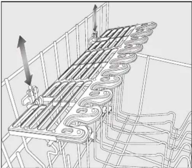 MIELE G 7596 SCVi AutoDos - Loading the FlexCare glass holder with MultiClips - 1