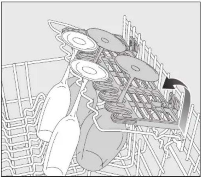 MIELE G 7596 SCVi AutoDos - Loading the glassware rail - 1
