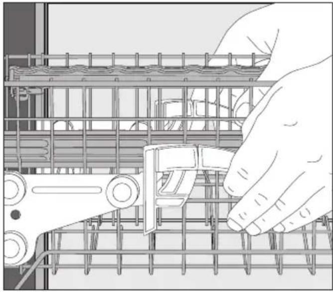 MIELE G 7596 SCVi AutoDos - Adjusting the upper basket - 1