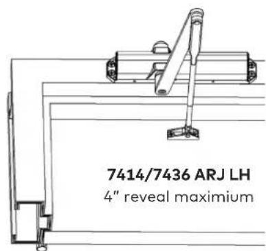 7414/7436 ARJ LH 4" reveal maximum
