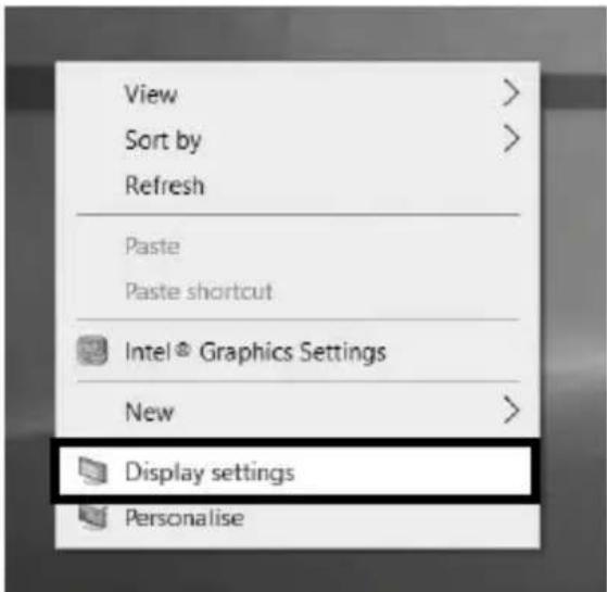 View Sort by Refresh Paste Paste shortcut Intel® Graphics Settings New Display settings Personalise