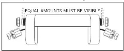 EQUAL AMOUNTS MUST BE VISIBLE